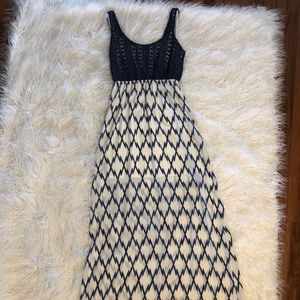 Blue Crochet Maxi Dress